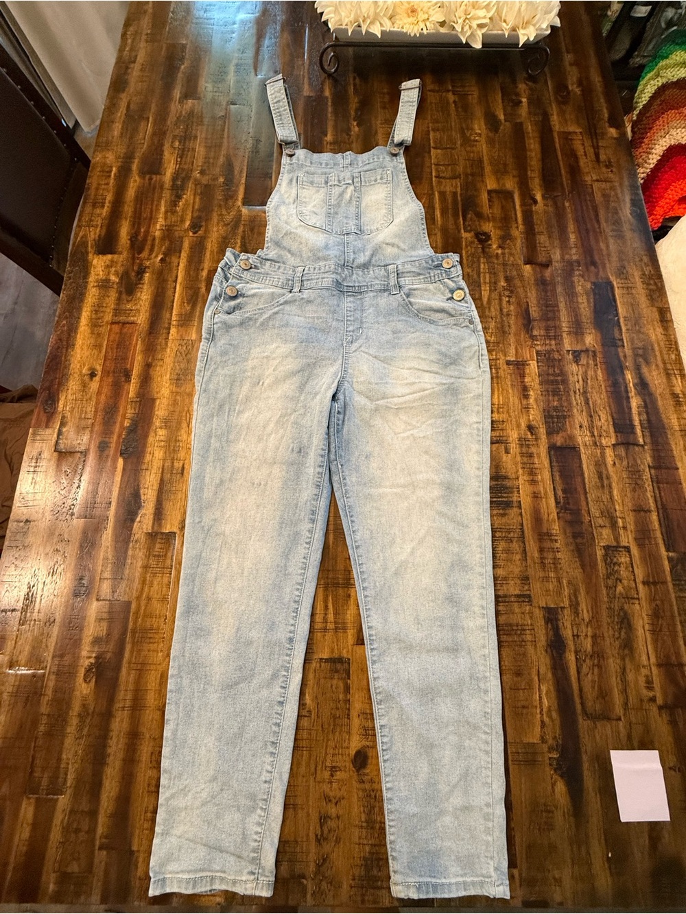 🍒Wallflower whimsical overalls light blue wash. women's sz L cottagecore fairy